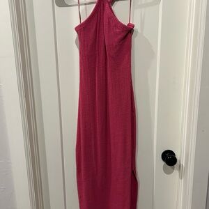 Old Navy One Shoulder Dress in Fuchsia